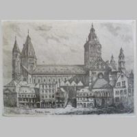 Ansicht des Mainzer Doms aus dem Radierungs Zyklus von Liebig, 1904, Wikipedia.jpg